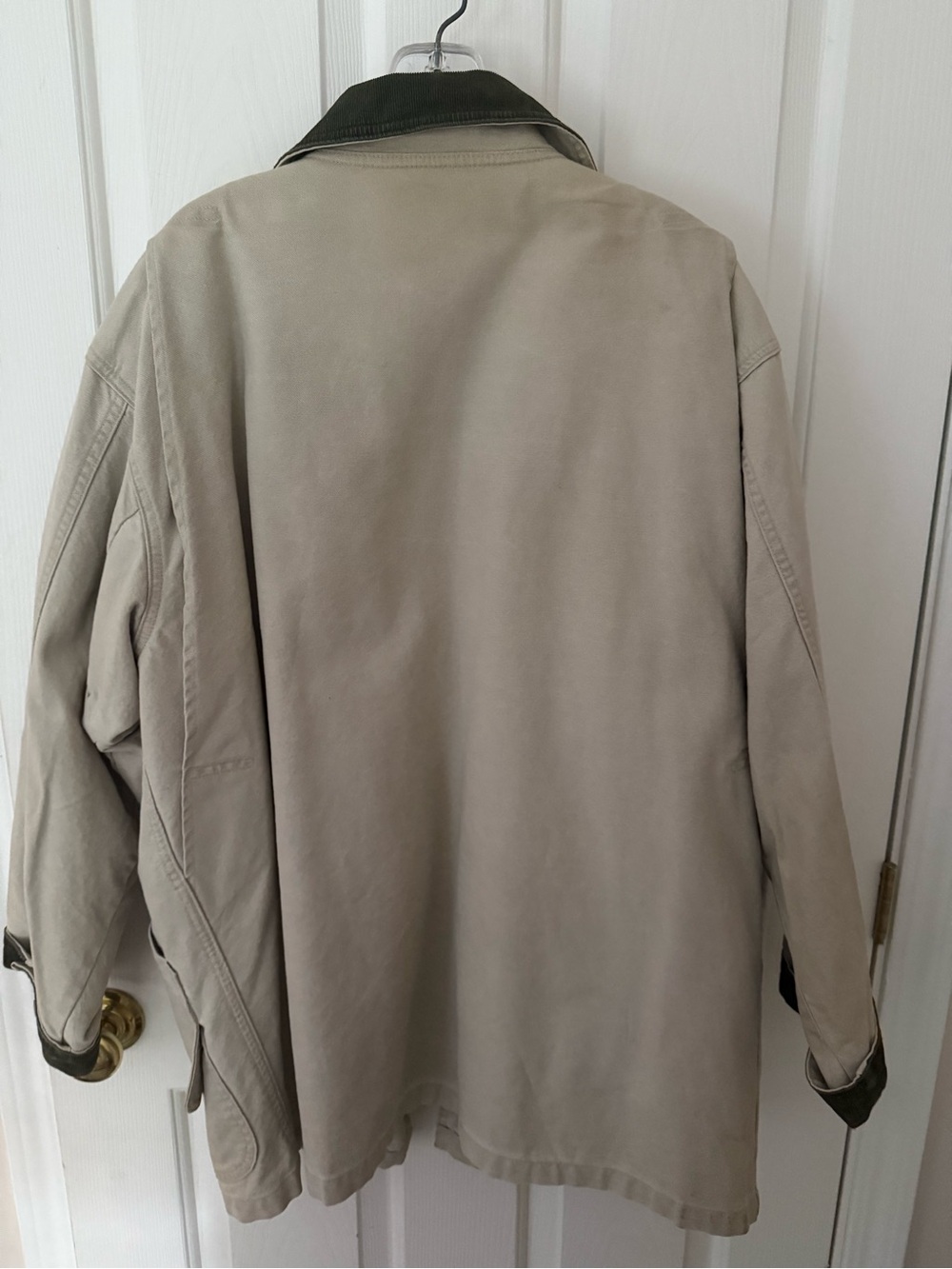 Vintage L.L. Bean Khaki Field Jacket with Dark Green Collar - Picture 4 of 7